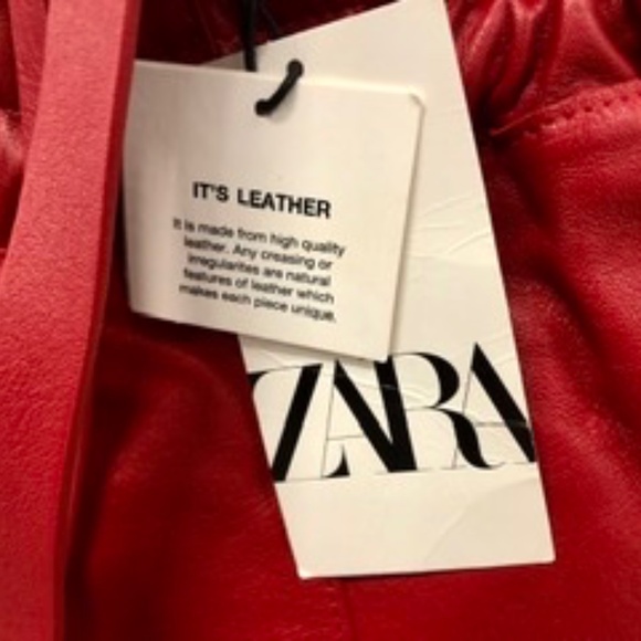 ZARA LEATHER Tote Shoulder Bag, M, NWT - Picture 8 of 8